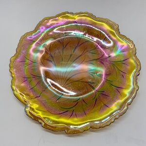 Indiana Carnival Glass Marigold Tree of Life Serving Plate